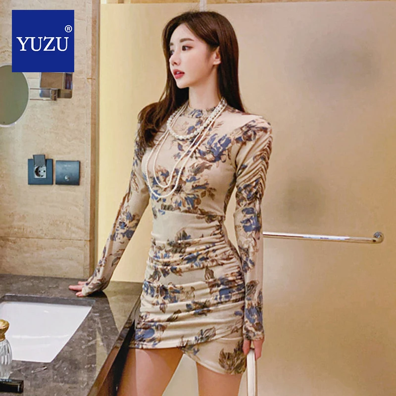 Vintage Draped Floral Print Mini Dress Long Puff Sleeve O Neck Sexy Split Asymmetric Hem Bodycon Pleated Dresses Female Vestidos
Vintage Draped Floral Print Mini Dress Long Puff Sleeve O Neck Sexy Split Asymmetric Hem Bodycon Pleated Dresses Female Vestidos