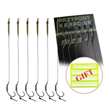 6pcs Carp Fishing Hair Rigs Curved Barb Leader Hooks With Boilie Bait Rig Stops 2-8# Boilies Floating Fishing Hooks Tackle Pesca
6pcs Carp Fishing Hair Rigs Curved Barb Leader Hooks With Boilie Bait Rig Stops 2-8# Boilies Floating Fishing Hooks Tackle Pesca