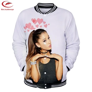 Ariana Grande Baseball Jackets Women's Winter New 3D Print Jacket Ariana Grande 2019 Hip Hop Sports Baseball Jacket Trend
Ariana Grande Baseball Jackets Women's Winter New 3D Print Jacket Ariana Grande 2019 Hip Hop Sports Baseball Jacket Trend