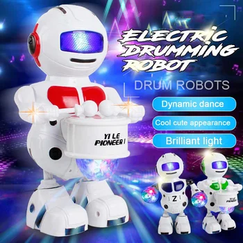 Electric Robot Toy Space Dancing 360 Degree Rotating Light Music Electric Drum Robot Funny Music Robot
Electric Robot Toy Space Dancing 360 Degree Rotating Light Music Electric Drum Robot Funny Music Robot