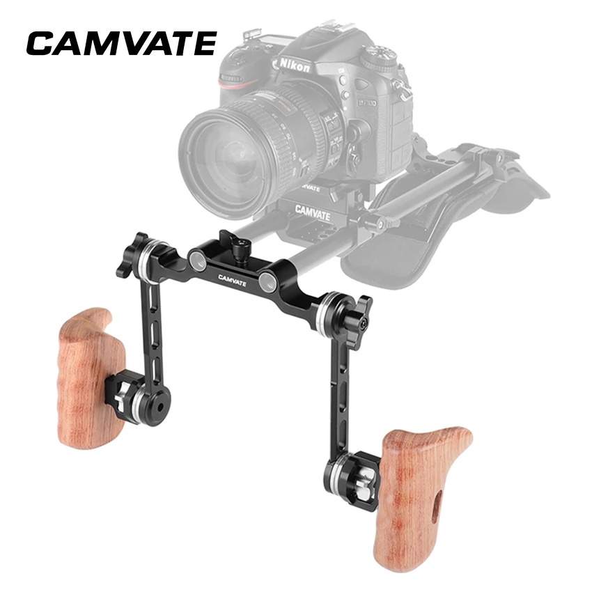 CAMVATE ARRI Rosette M6 Mount Connection Arm With Wooden Handgrip & 15mm Rod Clamp For DLSR Camera Shoulder Rig Support System
CAMVATE ARRI Rosette M6 Mount Connection Arm With Wooden Handgrip & 15mm Rod Clamp For DLSR Camera Shoulder Rig Support System