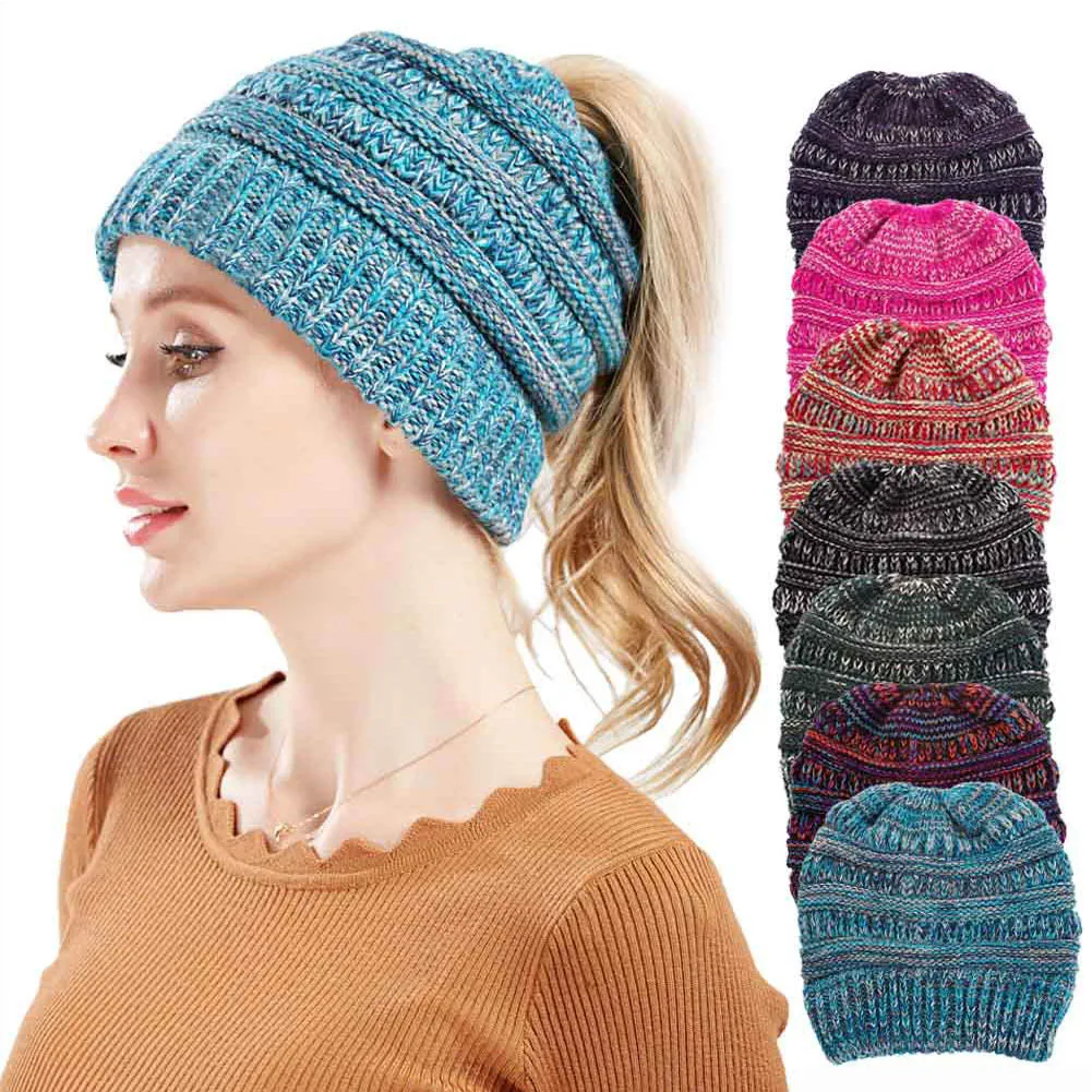 Classic Women Hats Messy High Bun Ponytail Stretchy Crochet Knit Beanie Skullies Fashion Colorful Winter Warm Soft Outdoor Hat
Classic Women Hats Messy High Bun Ponytail Stretchy Crochet Knit Beanie Skullies Fashion Colorful Winter Warm Soft Outdoor Hat