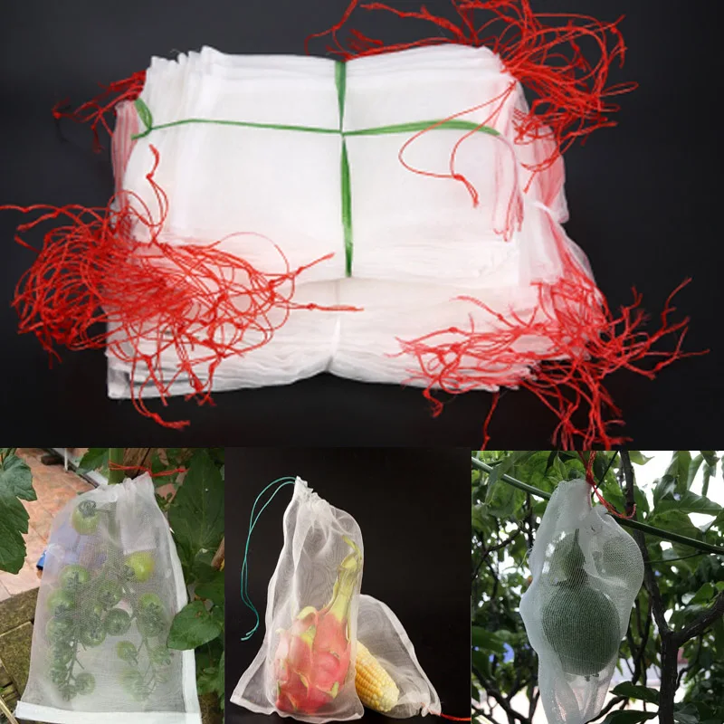 100PCS Garden Netting Bags Vegetable Grapes Apples Fruit Protection Bag Pest Control Anti Bird Drawstring Netting Mesh Bags
100PCS Garden Netting Bags Vegetable Grapes Apples Fruit Protection Bag Pest Control Anti Bird Drawstring Netting Mesh Bags