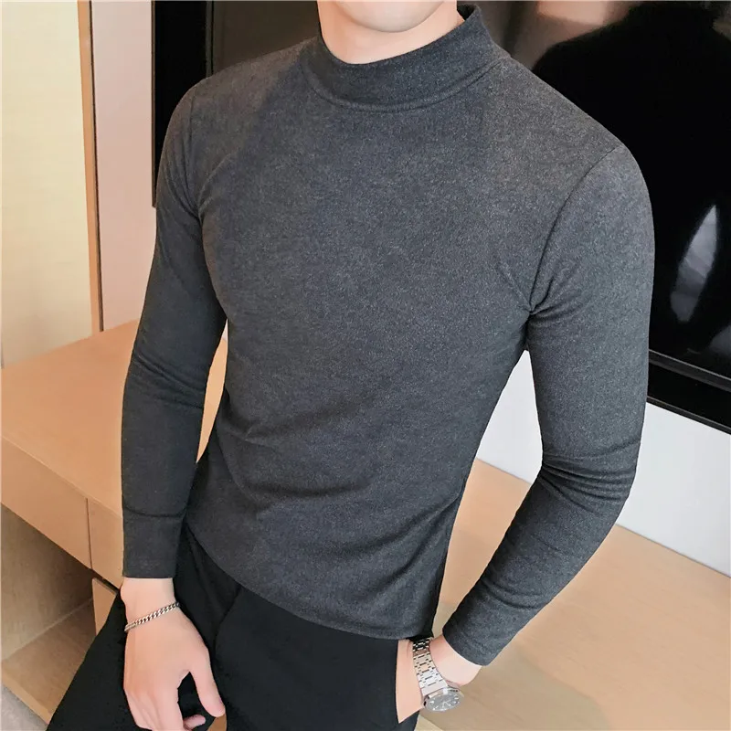 2023 Men high-end long sleeve T-shirt/Male Slim Ft High collar tight undergarment/Man leisure Set head T-shirts Plus size S-3XL
2023 Men high-end long sleeve T-shirt/Male Slim Ft High collar tight undergarment/Man leisure Set head T-shirts Plus size S-3XL