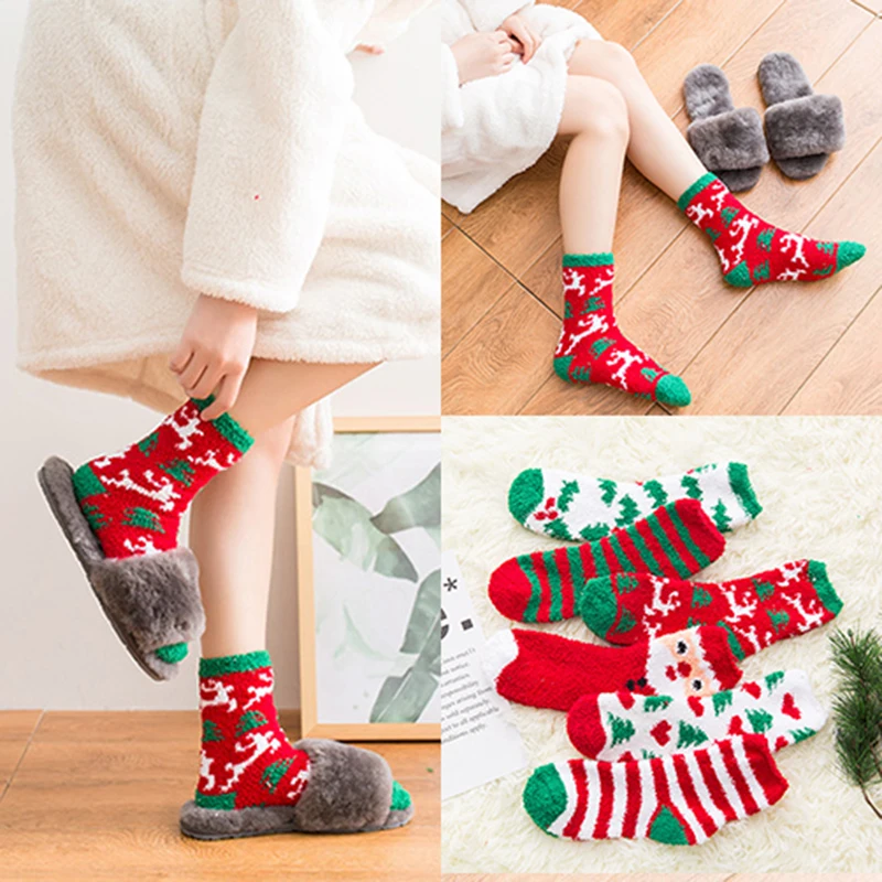 Women Warm Christmas Cotton Socks Santa Claus Deer Soft Coral Velvet Ankle Stripe Heart Christmas Tree Decoration Winter Floor
Women Warm Christmas Cotton Socks Santa Claus Deer Soft Coral Velvet Ankle Stripe Heart Christmas Tree Decoration Winter Floor