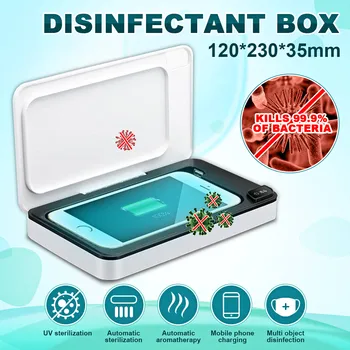 UV Phone Sterilizer Box Mask Phones Cleaner Personal Disinfection Cabinet with Aromatherapy sterilizador Wireless charging
UV Phone Sterilizer Box Mask Phones Cleaner Personal Disinfection Cabinet with Aromatherapy sterilizador Wireless charging