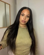 LEVITA 13x4x1 hueso recto peluca con malla frontal de encaje brasileño frente pelucas de cabello humano para las mujeres peluca frontal de encaje 4x4 de cierre de encaje peluca