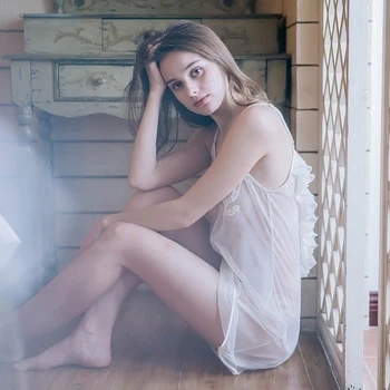 Sexy Nightdress Halter Ruffled Strap Nightdress Lace Embroidered Mesh Sleep Wear Sexy Lingerie Nightgowns Women night dress
Sexy Nightdress Halter Ruffled Strap Nightdress Lace Embroidered Mesh Sleep Wear Sexy Lingerie Nightgowns Women night dress