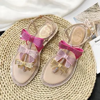 Summer 2020 New Pinned Sexy Rhinestone Bow Flat Women Sandals Fashion Wild Party Breathable Comfort Shopping Casual Shoes
Summer 2020 New Pinned Sexy Rhinestone Bow Flat Women Sandals Fashion Wild Party Breathable Comfort Shopping Casual Shoes
