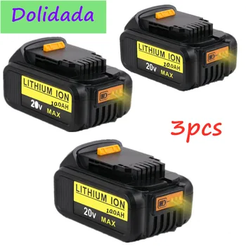 3pcs 20V 10000mah for Dewalt DCB200 Rechargeable Li-ion Battery 20V MAX Replacement for DeWalt DCB205 DCB201 DCB203 Power
3pcs 20V 10000mah for Dewalt DCB200 Rechargeable Li-ion Battery 20V MAX Replacement for DeWalt DCB205 DCB201 DCB203 Power