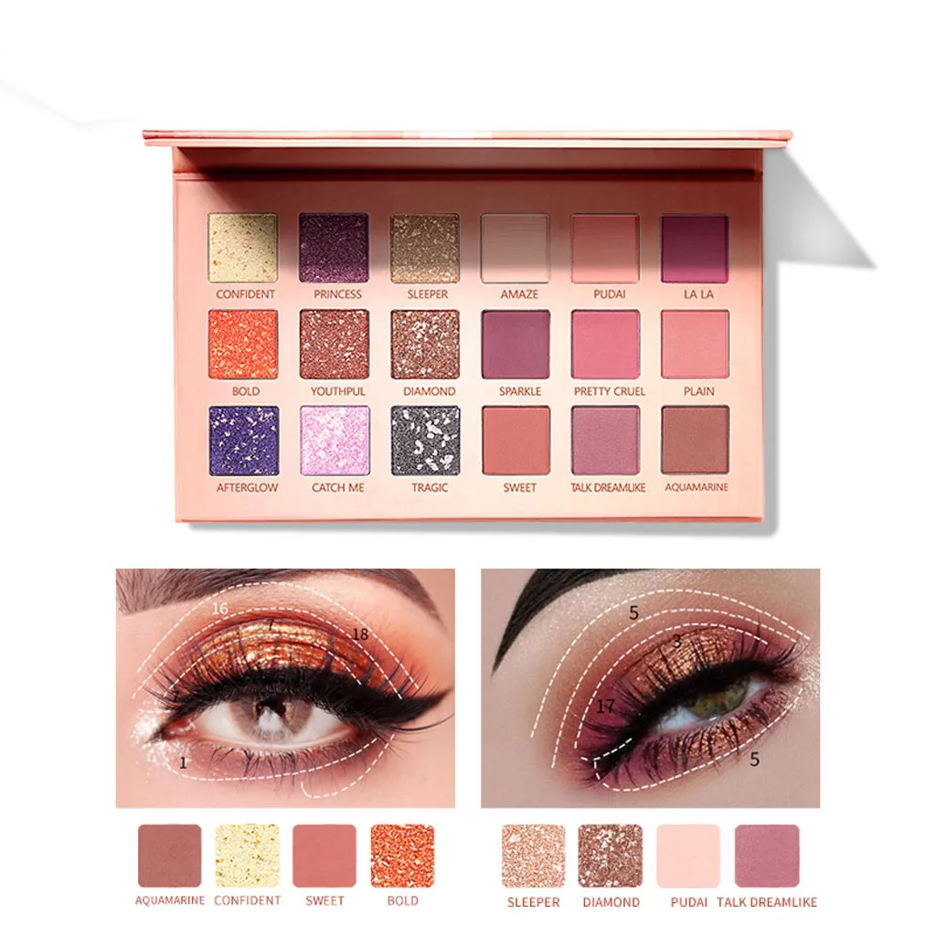18 Color Matte Eyeshadow Palette Makeup Glitter Pigment Smoky Eyeshadow Palette Waterproof Cosmetics палетка теней ##0
18 Color Matte Eyeshadow Palette Makeup Glitter Pigment Smoky Eyeshadow Palette Waterproof Cosmetics палетка теней ##0