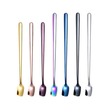Stainless Steel Mixing Spoon With Long Handle Ice Spoons Titanium Plating Ladle For Dinnerware 7 Pieces/set
Stainless Steel Mixing Spoon With Long Handle Ice Spoons Titanium Plating Ladle For Dinnerware 7 Pieces/set