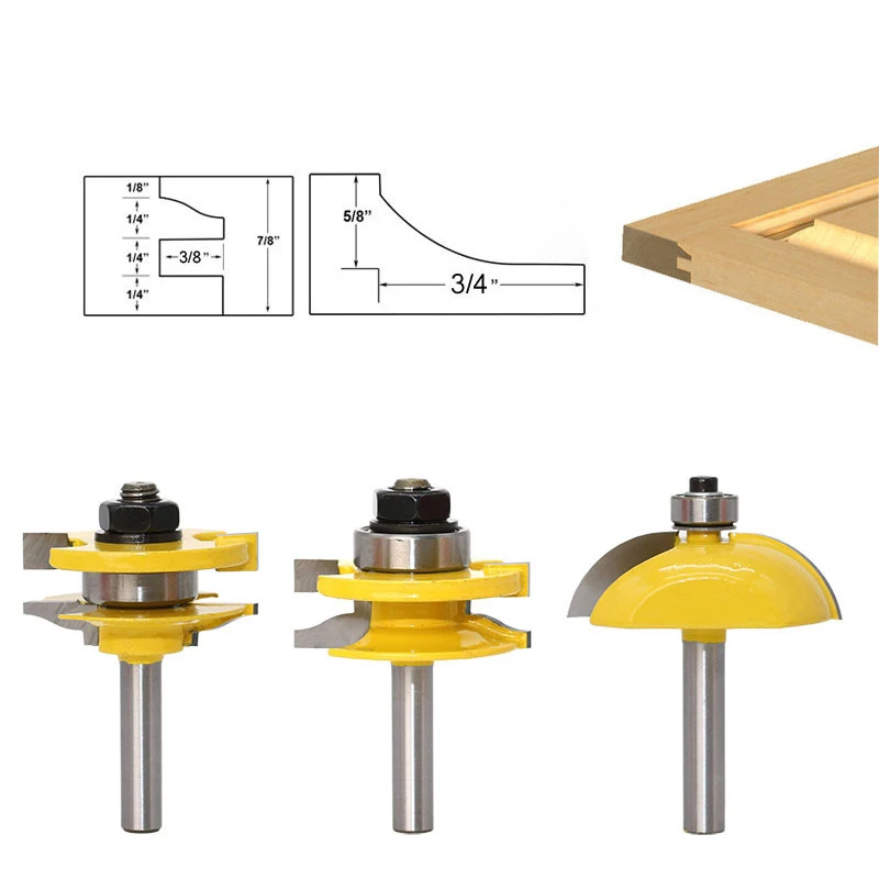 free shipping 3 Pcs. Rail & Stile and Panel Raiser Router Bit Set - Large Ogee -8mm Shank-
free shipping 3 Pcs. Rail & Stile and Panel Raiser Router Bit Set - Large Ogee -8mm Shank-