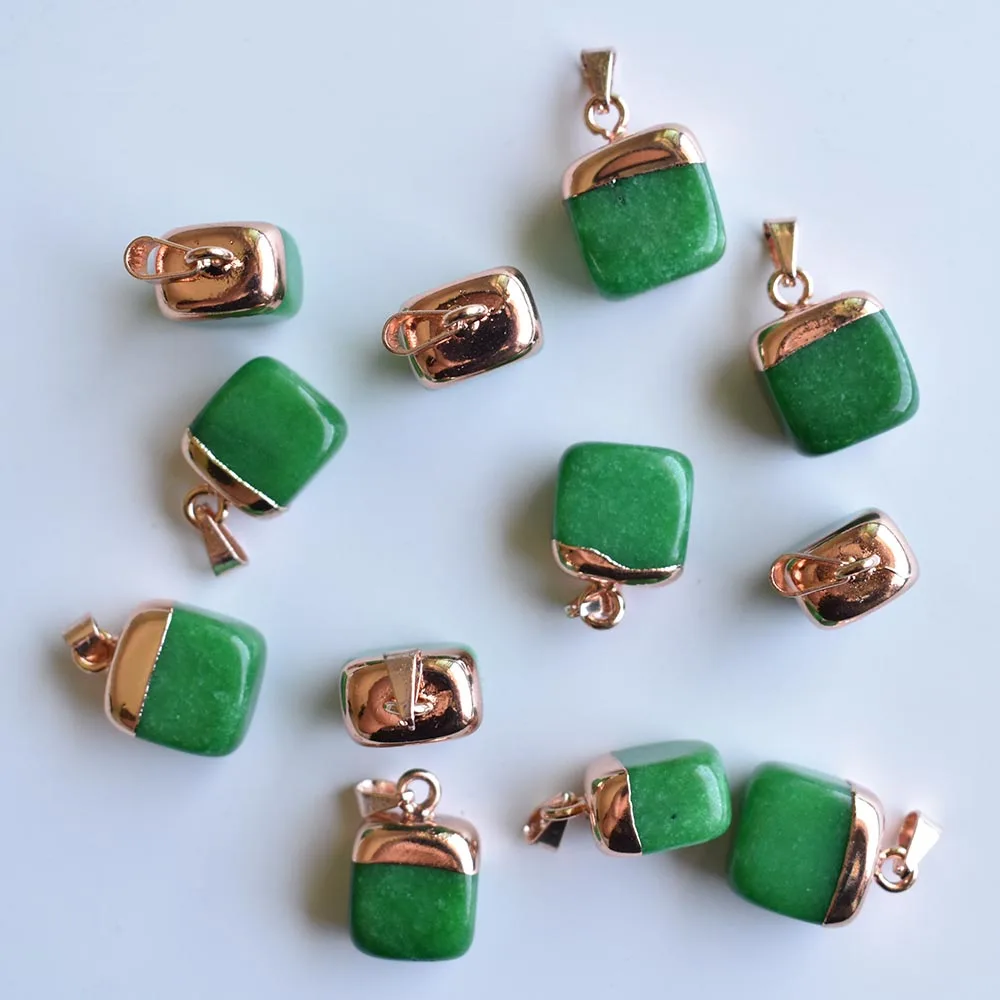 Natural Stone Square Pendants Gold color Painting Natural stone Pendant Fit Necklace Jewelry Making 12pcs/lot Wholesale free
Natural Stone Square Pendants Gold color Painting Natural stone Pendant Fit Necklace Jewelry Making 12pcs/lot Wholesale free