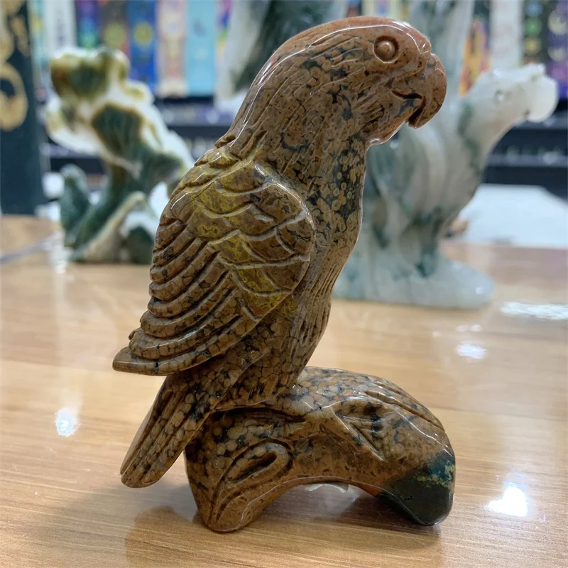 Natural Ocean Jasper Crystal Mineral Jewelry Wisdom Happy Bird Home Furnishings Study Decoration
Natural Ocean Jasper Crystal Mineral Jewelry Wisdom Happy Bird Home Furnishings Study Decoration