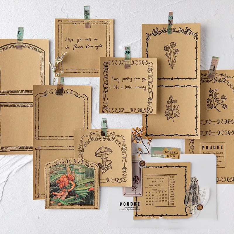 30pcs/pack Kraft paper tearable notepad retro border Memo Pads Basic Printed Simple note pad School Office Supplies stationery
30pcs/pack Kraft paper tearable notepad retro border Memo Pads Basic Printed Simple note pad School Office Supplies stationery