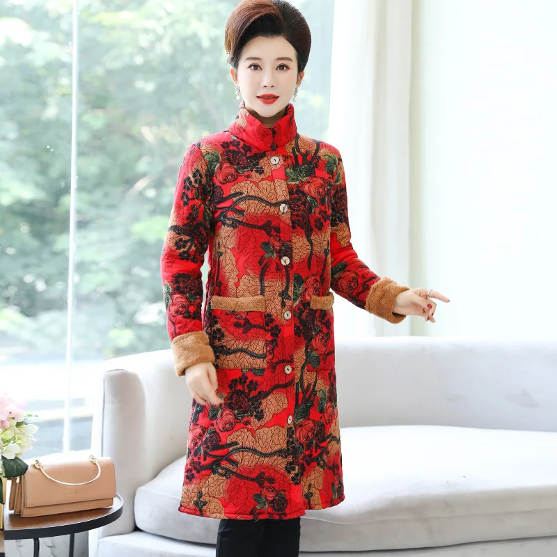 2019 Winter New Style National Style Large Size Dress Cotton Linen yin hua jia plus Velvet plus Cotton Mid-length Cotton Overcoa
2019 Winter New Style National Style Large Size Dress Cotton Linen yin hua jia plus Velvet plus Cotton Mid-length Cotton Overcoa