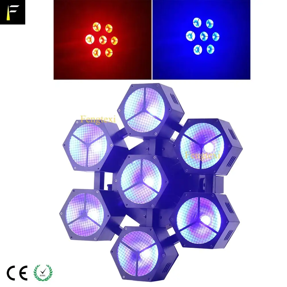 Fashion dj party Light 7x40W COB LED RGBW 4in1 Snow Petal Shape Strobe Wash Panel Stage Blinder for Creative Background | Освещение