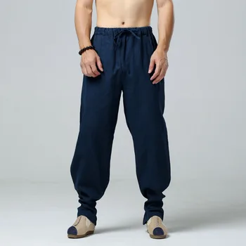 EWQ / men's wear 2020 spring summer new comfortable casual pants elastic waist cotton line loose trousers with pockets 9Y1245 
EWQ / men's wear 2020 spring summer new comfortable casual pants elastic waist cotton line loose trousers with pockets 9Y1245