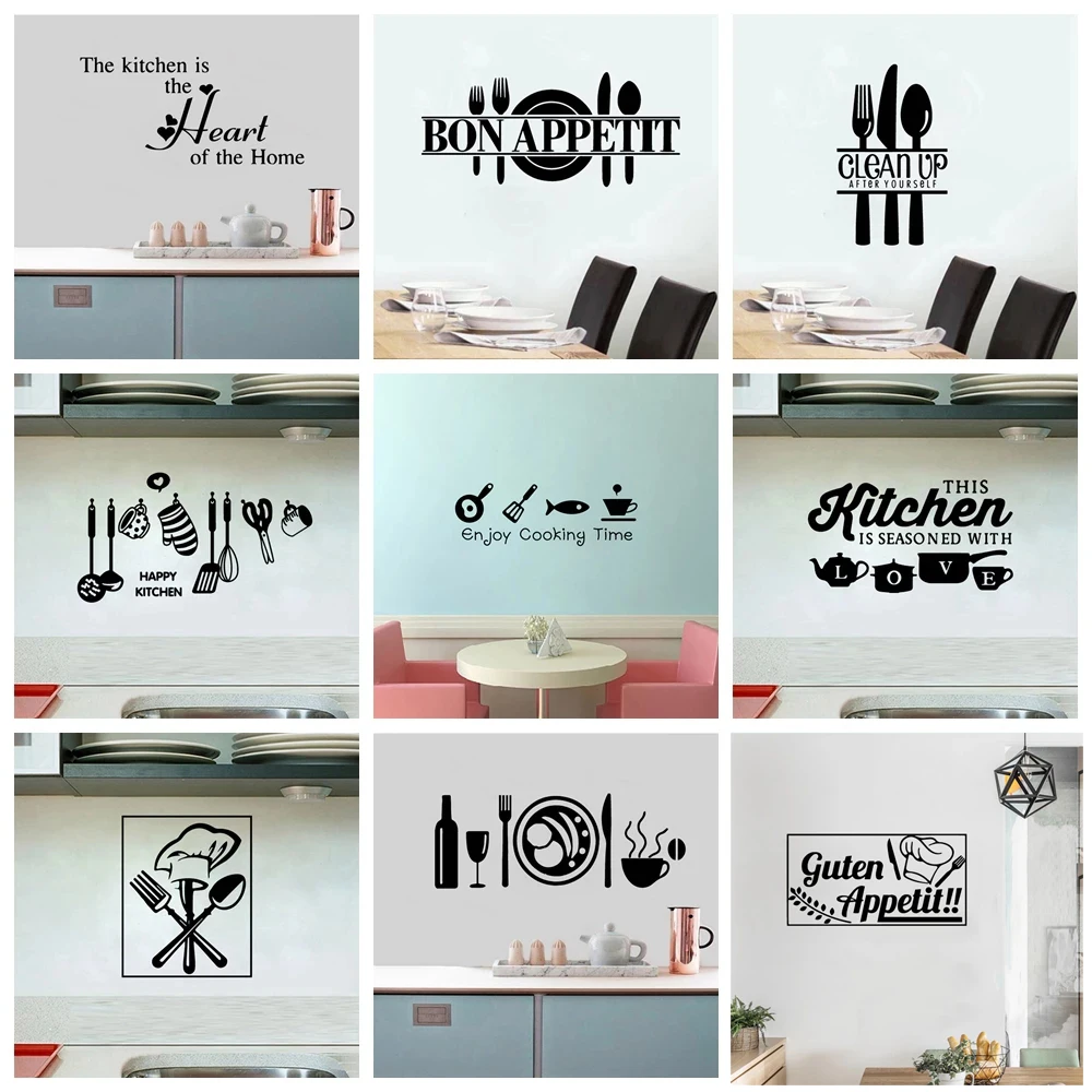 

Diy the kitchen is the heart of the home Home Decor Vinyl Wall Stickers Kids Room Nature Decor Mural Custom