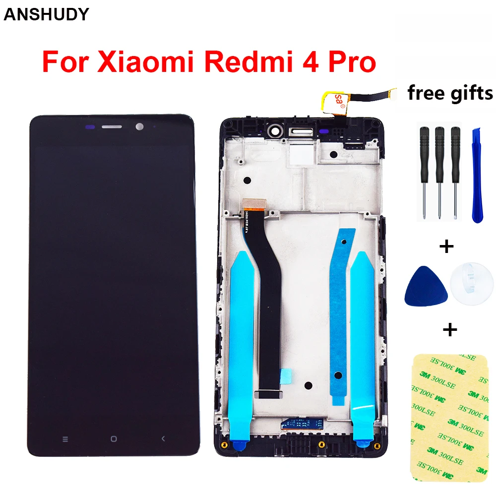 Для Xiaomi Redmi 4 Pro ЖК дисплей сенсорный экран дигитайзер сенсор стекло в сборе для Prime