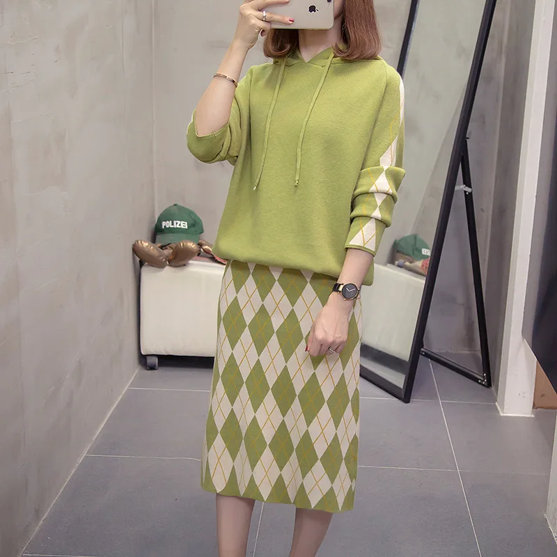 2019 Autumn New Style Large Size Dress Large GIRL'S Slimming Hooded Sweater + Skirt Two-Piece Set Fashion
2019 Autumn New Style Large Size Dress Large GIRL'S Slimming Hooded Sweater + Skirt Two-Piece Set Fashion