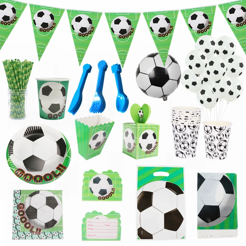 Football Disposable Tableware Set Paper Plate Cup Napkin for Kids Boys Favor Football Theme Party Banner Balloon Decor Supplies8
Football Disposable Tableware Set Paper Plate Cup Napkin for Kids Boys Favor Football Theme Party Banner Balloon Decor Supplies8