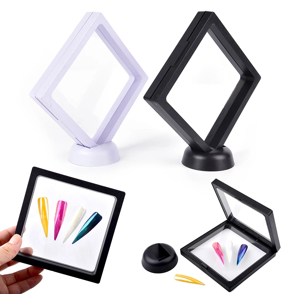 1 Set 3D Floating Nail Tips Display Stand Frame Base Bague Packaging Box With PET Membrane Jewellery Stones Presentation Case
1 Set 3D Floating Nail Tips Display Stand Frame Base Bague Packaging Box With PET Membrane Jewellery Stones Presentation Case