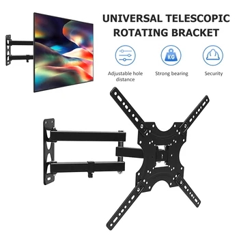 Creative Universal 17-55 Inch Lcd Television Computer Monitor Rack Telescopic Rotating Display Bracket Swing Rack Wall Mount
Creative Universal 17-55 Inch Lcd Television Computer Monitor Rack Telescopic Rotating Display Bracket Swing Rack Wall Mount