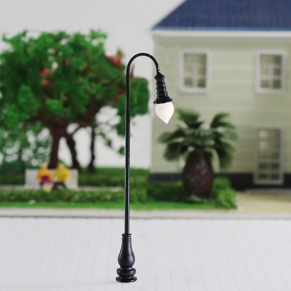 8cm high 3v Led metal garden lamp for Model train railway building architecture scenery layout
8cm high 3v Led metal garden lamp for Model train railway building architecture scenery layout