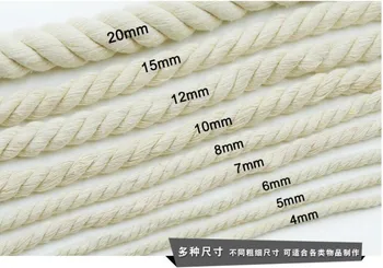 3-10mm White Cotton Twisted Braided Cord Rope Diy Handmade Home Textile Accessories Craft Macrame String Wedding Decoration 
3-10mm White Cotton Twisted Braided Cord Rope Diy Handmade Home Textile Accessories Craft Macrame String Wedding Decoration