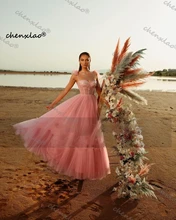 Chenxiao Pink Tiered Tulle Short Prom Dresses Straps Sequined Tea-Length Formal Homecoming Party Dress Princess Evening Gowns
Chenxiao Pink Tiered Tulle Short Prom Dresses Straps Sequined Tea-Length Formal Homecoming Party Dress Princess Evening Gowns