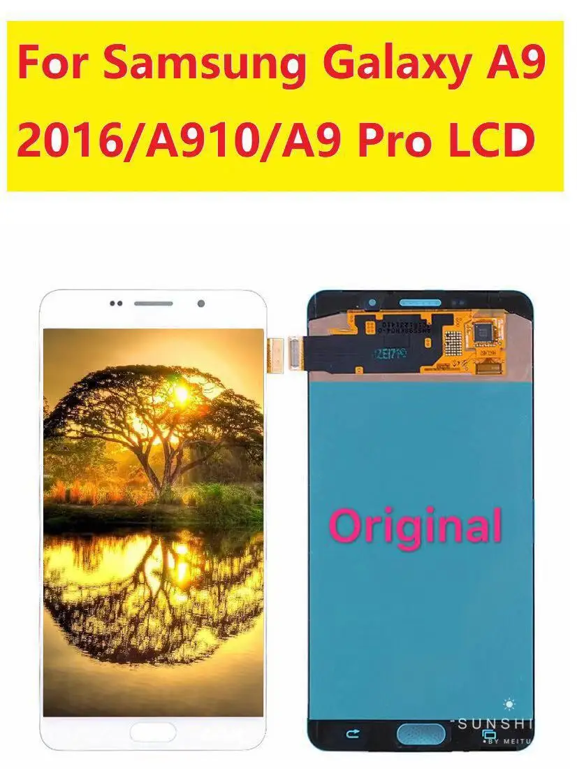 

6.0" Super AMOLED Display for SAMSUNG Galaxy A9 LCD Screen Touch Digitizer 2016 A9 Pro A910 A9100 Display Replacement