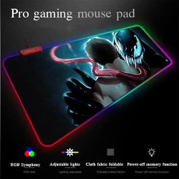 Yuzuoan Computer Mouse Pad Movie Venom RGB Comfort Control Gaming Mouse Pad USB LED Color Light Backlight Carpet Mat Lock Thick
Yuzuoan Computer Mouse Pad Movie Venom RGB Comfort Control Gaming Mouse Pad USB LED Color Light Backlight Carpet Mat Lock Thick