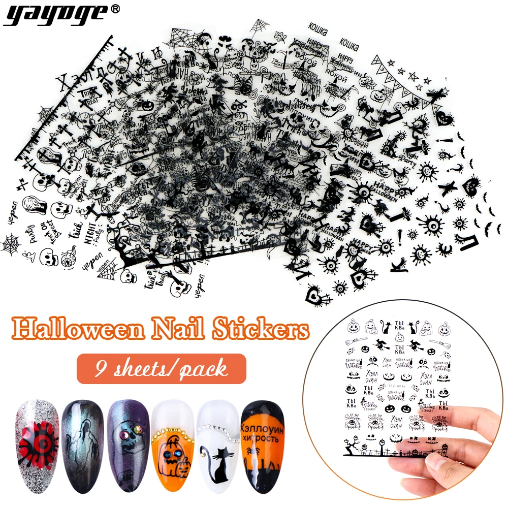 Yayoge 1 pcs 3d Nail Art St Halloween Nail Stickers Pumpkin/Witch Hat Gold Cold Colors Decals Nails Art Decoration Sliders
Yayoge 1 pcs 3d Nail Art St Halloween Nail Stickers Pumpkin/Witch Hat Gold Cold Colors Decals Nails Art Decoration Sliders