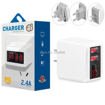 Dual Usb Ports Led Display Eu US Wall Charger 5V 3.1A Power Adaptor Plug For Samsung S8 S9 S10 Iphone Android phone pc
Dual Usb Ports Led Display Eu US Wall Charger 5V 3.1A Power Adaptor Plug For Samsung S8 S9 S10 Iphone Android phone pc