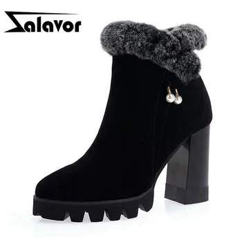 ZALAVOR Women Ankle Boots Real Leather Plush Fur Winter Ladies Shoes Beads Short Boots Fashion Shoes Footwear Size 34-40
ZALAVOR Women Ankle Boots Real Leather Plush Fur Winter Ladies Shoes Beads Short Boots Fashion Shoes Footwear Size 34-40