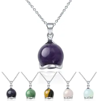 Crystal Lucky Bead Pendant Necklace Healing Crystal Gemstone Necklace Balance Chakra Stone Women's Jewelry Gift
Crystal Lucky Bead Pendant Necklace Healing Crystal Gemstone Necklace Balance Chakra Stone Women's Jewelry Gift
