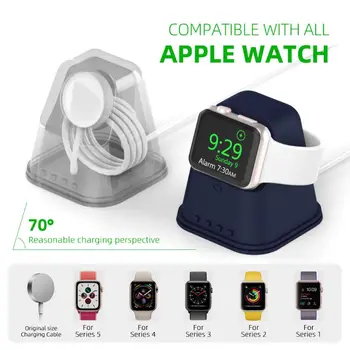 Silicone Charge Stand Holder Charging Base Station Dock for iWatch- Series 1/2/3/4/5/6
Silicone Charge Stand Holder Charging Base Station Dock for iWatch- Series 1/2/3/4/5/6