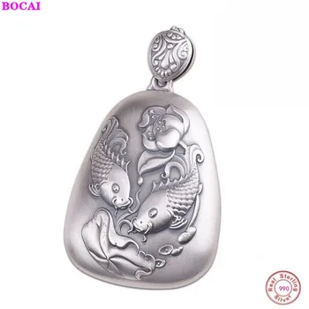 Thai silver 3D process Sweater accessories pure silver s999 Female style Carp playing lotus Pendant for men and women 2020 new 
Thai silver 3D process Sweater accessories pure silver s999 Female style Carp playing lotus Pendant for men and women 2020 new