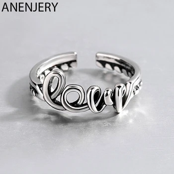 ANENJERY Fashion Retro Woven "Love" Letter 925 Sterling Thai Silver Rings Twist Rope Adjustable Ring For Women Men S-R488
ANENJERY Fashion Retro Woven "Love" Letter 925 Sterling Thai Silver Rings Twist Rope Adjustable Ring For Women Men S-R488