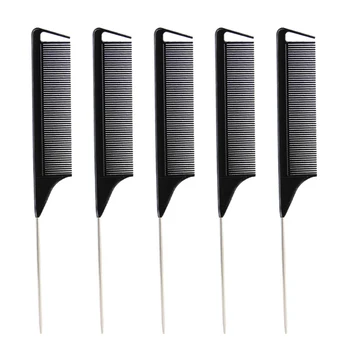 5pcs Fine Spaced Teeth Comb For Sectioning Parting Lifting Rat Tail Hair Comb
5pcs Fine Spaced Teeth Comb For Sectioning Parting Lifting Rat Tail Hair Comb