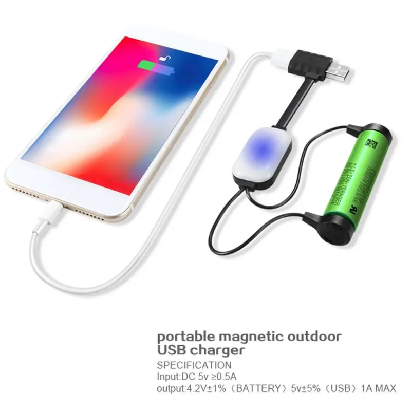 A10 Battery Charger for Li-ion Batteries Multifunction Magnetic USB Charger Mini Charging/Discharging Power Bank For 18650 25500
A10 Battery Charger for Li-ion Batteries Multifunction Magnetic USB Charger Mini Charging/Discharging Power Bank For 18650 25500