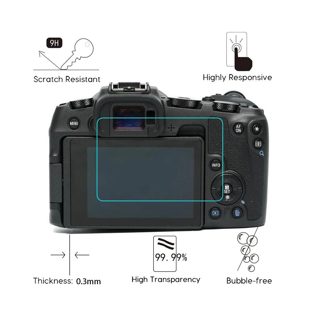 Закаленное стекло для защиты экрана цифровой камеры Canon EOS RP ЖК дисплей Защита от