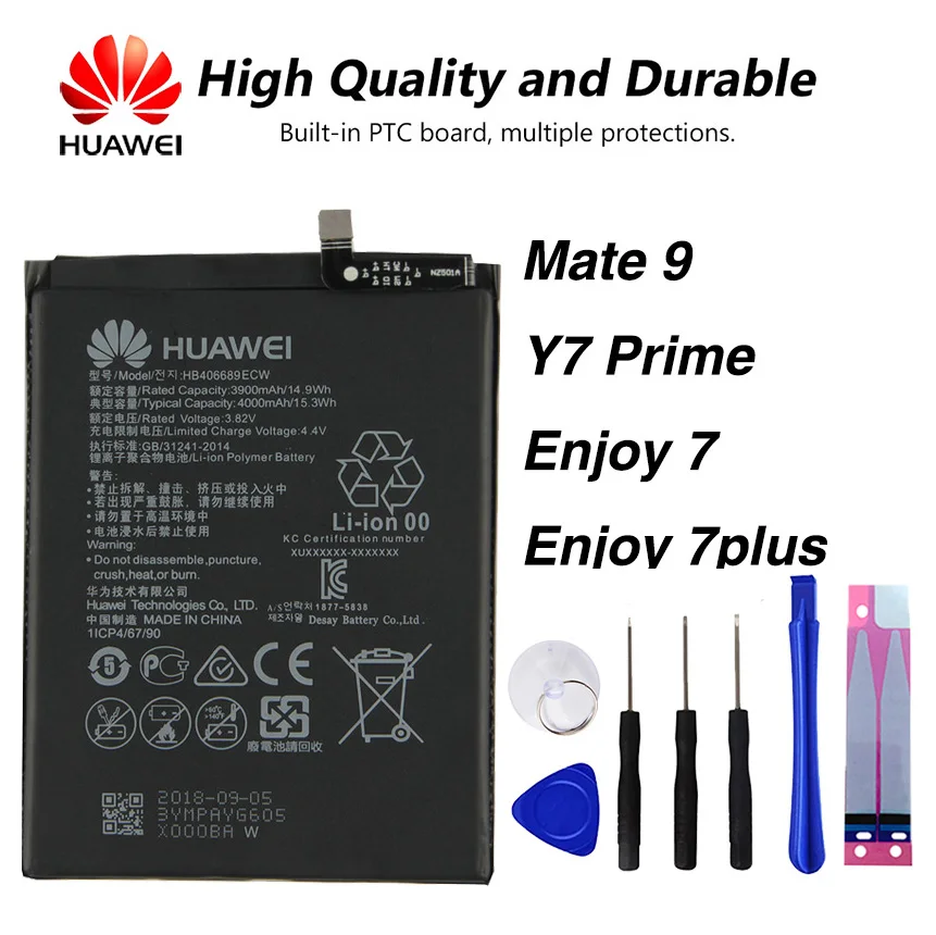 Original Huawei HB406689ECW Phone battery For Huawei Mate 9 Enjoy 7 Enjoy 7plus Y7 Prime TRT-L53 TRT-L21A TRT-AL00 TL10A 4000mAh
Original Huawei HB406689ECW Phone battery For Huawei Mate 9 Enjoy 7 Enjoy 7plus Y7 Prime TRT-L53 TRT-L21A TRT-AL00 TL10A 4000mAh