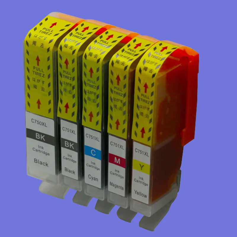 5PK PGI 750XL CLI 751XL картридж совместимый для Canon PIXMA MG6470 MG7170 IP8770 MG5470 MG6370 принтер струйный