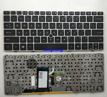 

US keyboard for HP EliteBook 2560p 2570P 2570 2560 English Laptop KB SILVER frame
