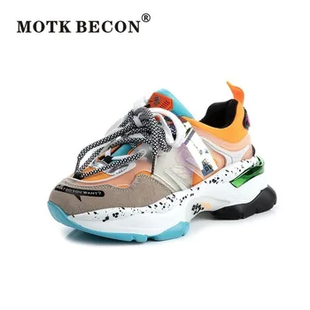 2020 New Real Leather Designer Sneakers Women Fashion Thick Sole Ladies Platform Shoe Sneakers Women Trendy Chunky Dad Shoes
2020 New Real Leather Designer Sneakers Women Fashion Thick Sole Ladies Platform Shoe Sneakers Women Trendy Chunky Dad Shoes