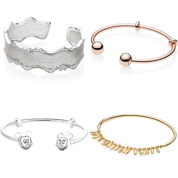 Openwork Lace Of Love Logo Signature Minnie & Mickey Caps Open Bracelet Fit Pandora Bangle 925 Sterling Silver Bead Charm 
Openwork Lace Of Love Logo Signature Minnie & Mickey Caps Open Bracelet Fit Pandora Bangle 925 Sterling Silver Bead Charm