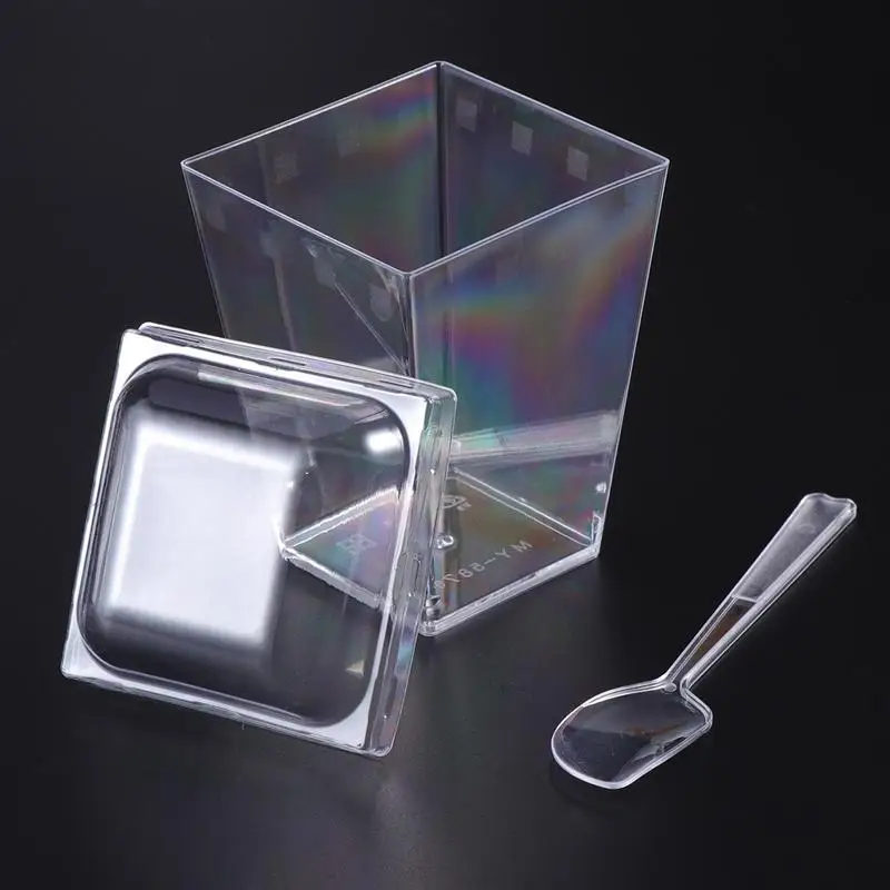 10 Sets 150ML Mini Dessert Cups Appetizer Bowls with Spoons Small Catering Tasting Parfait Tumblers for Cake Shop Restaurant Bar
10 Sets 150ML Mini Dessert Cups Appetizer Bowls with Spoons Small Catering Tasting Parfait Tumblers for Cake Shop Restaurant Bar